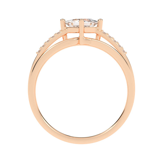 Emperia Split shank princess cut classic lab diamond ring