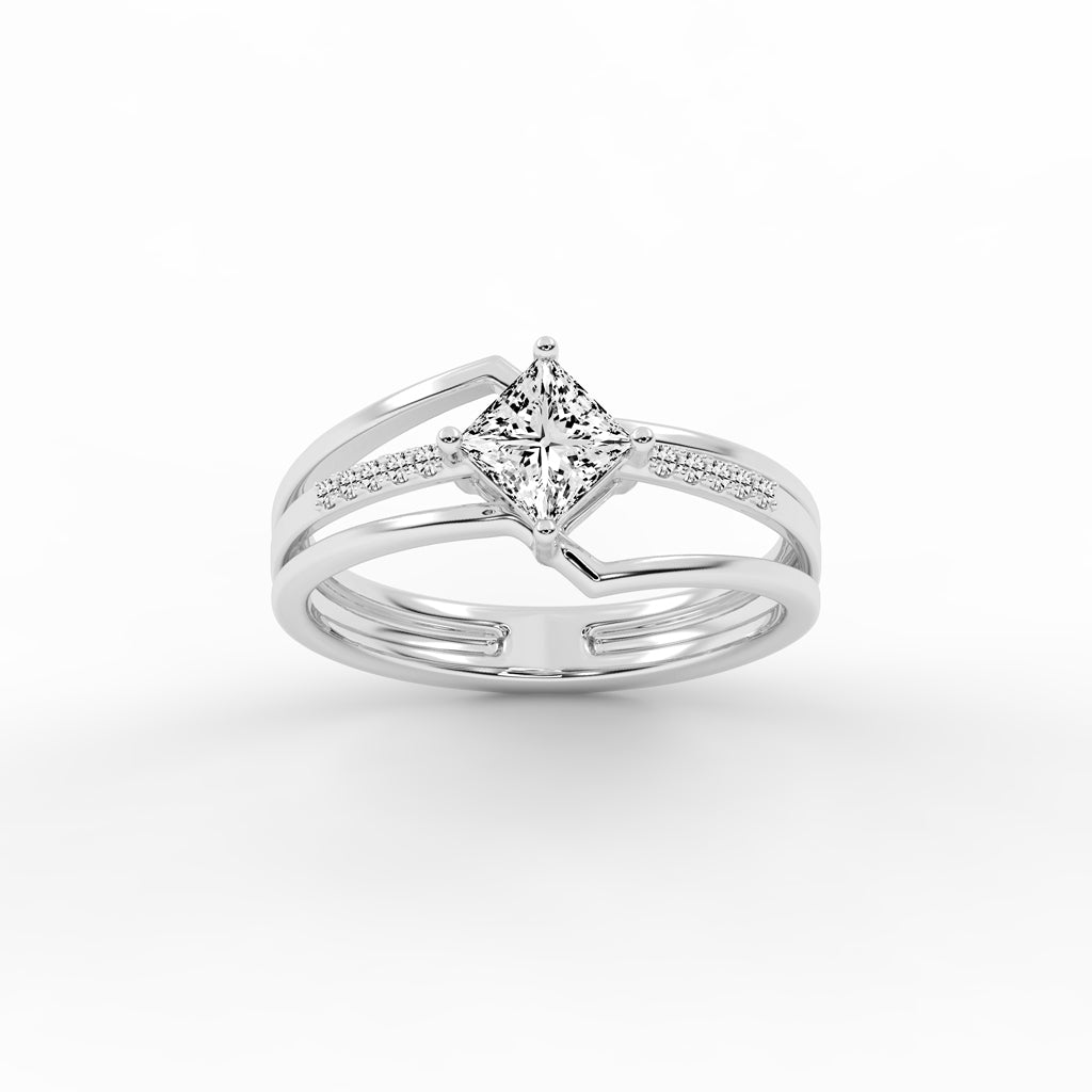 Emperia Split shank princess cut classic lab diamond ring