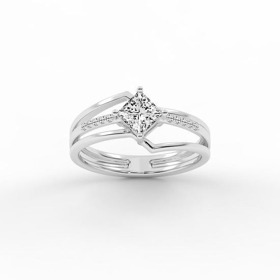 Emperia Split shank princess cut classic lab diamond ring
