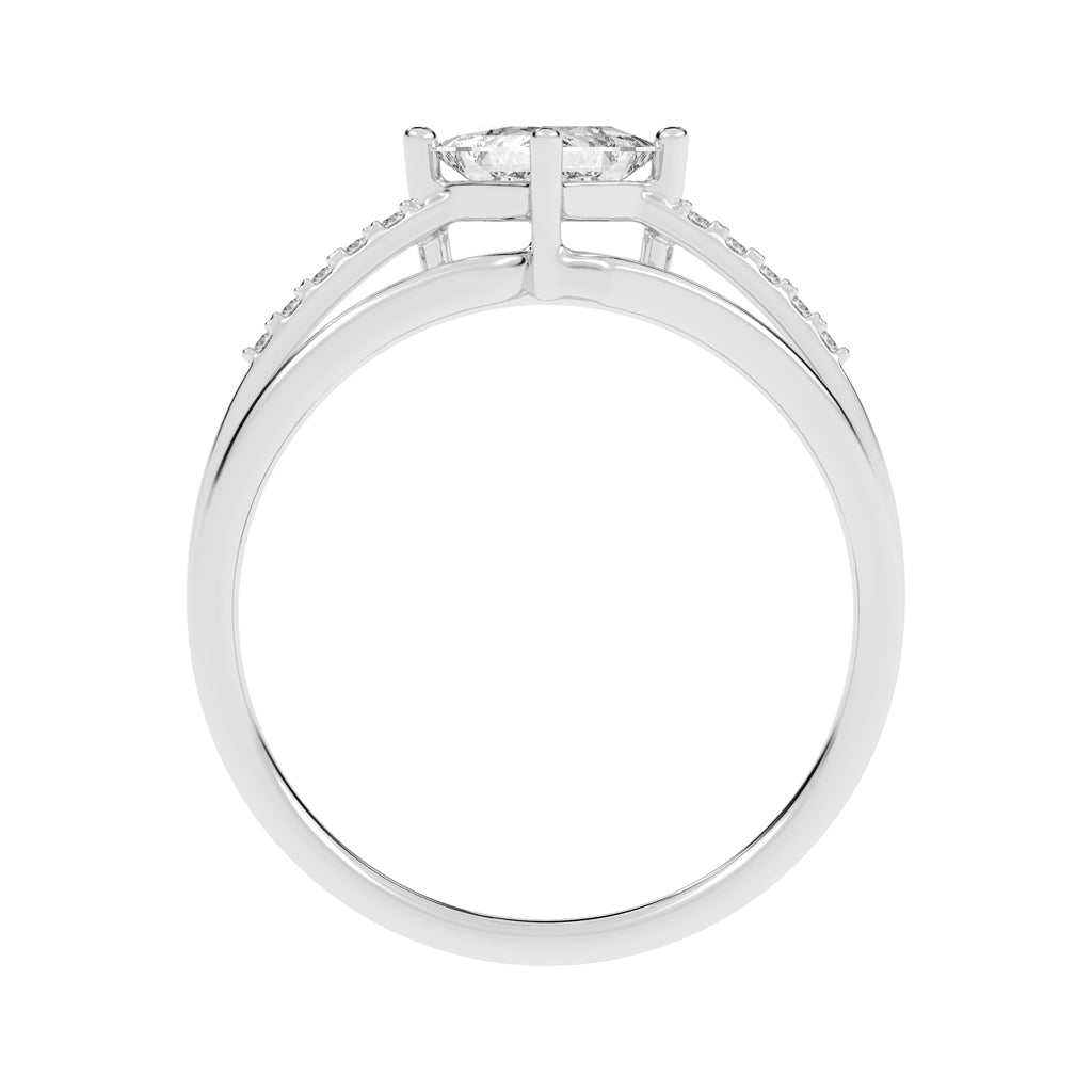 Emperia Split shank princess cut classic lab diamond ring