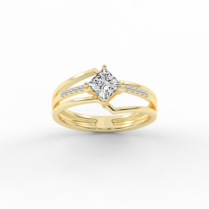 Emperia Split shank princess cut classic lab diamond ring
