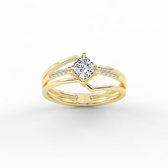 Emperia Split shank princess cut classic lab diamond ring