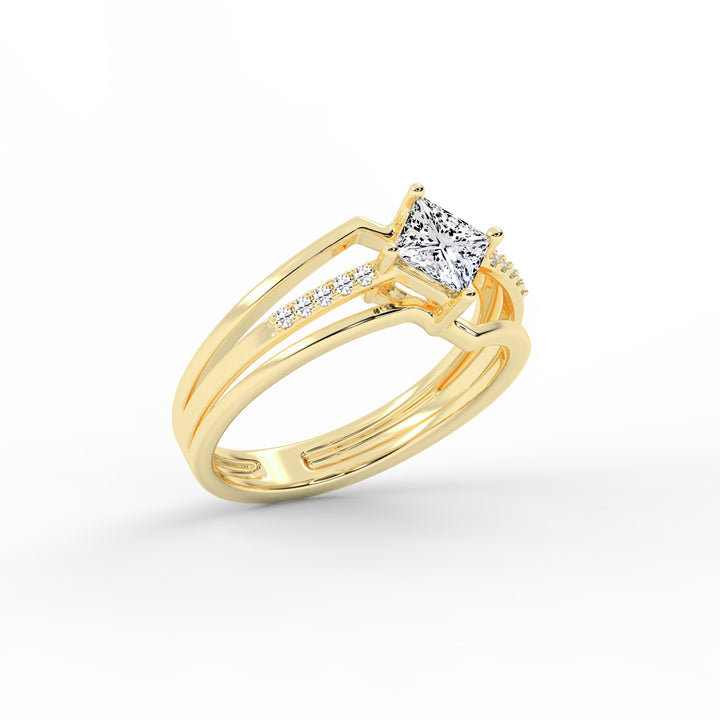 Emperia Split shank princess cut classic lab diamond ring