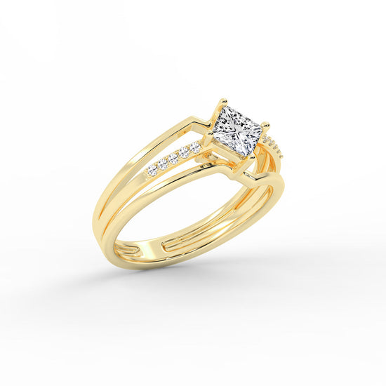 Emperia Split shank princess cut classic lab diamond ring