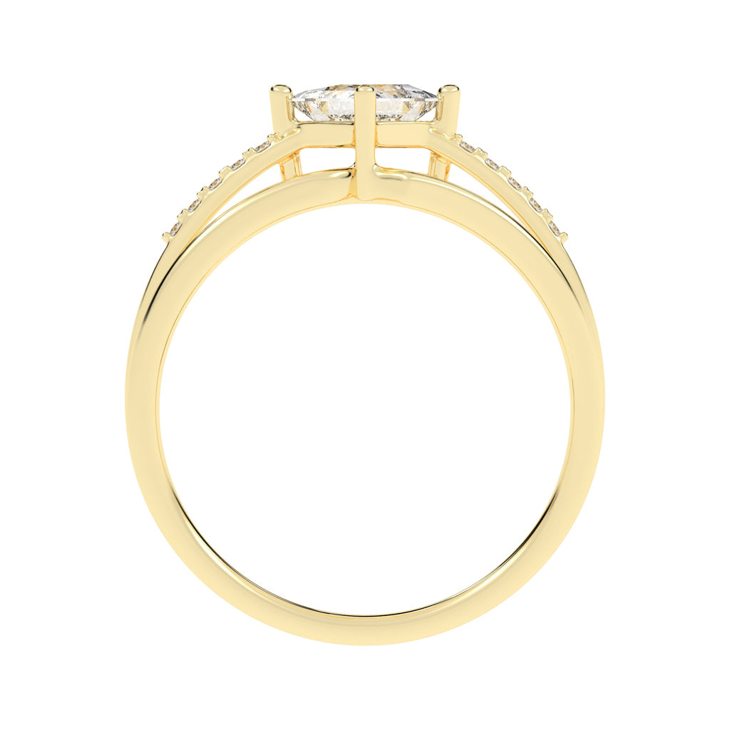 Emperia Split shank princess cut classic lab diamond ring