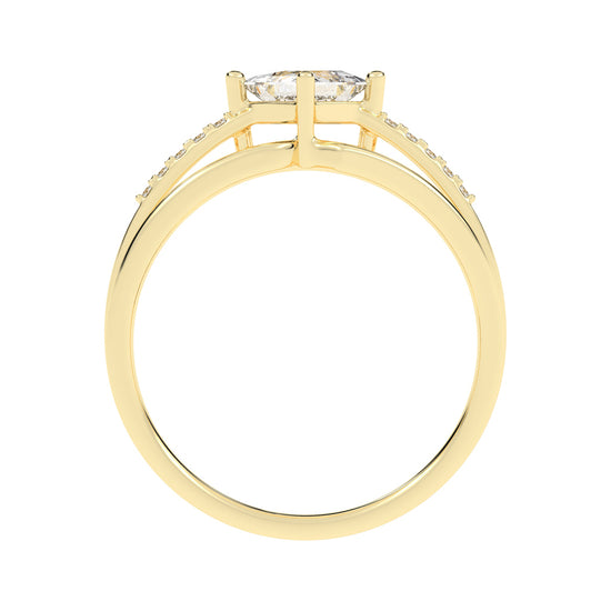 Emperia Split shank princess cut classic lab diamond ring