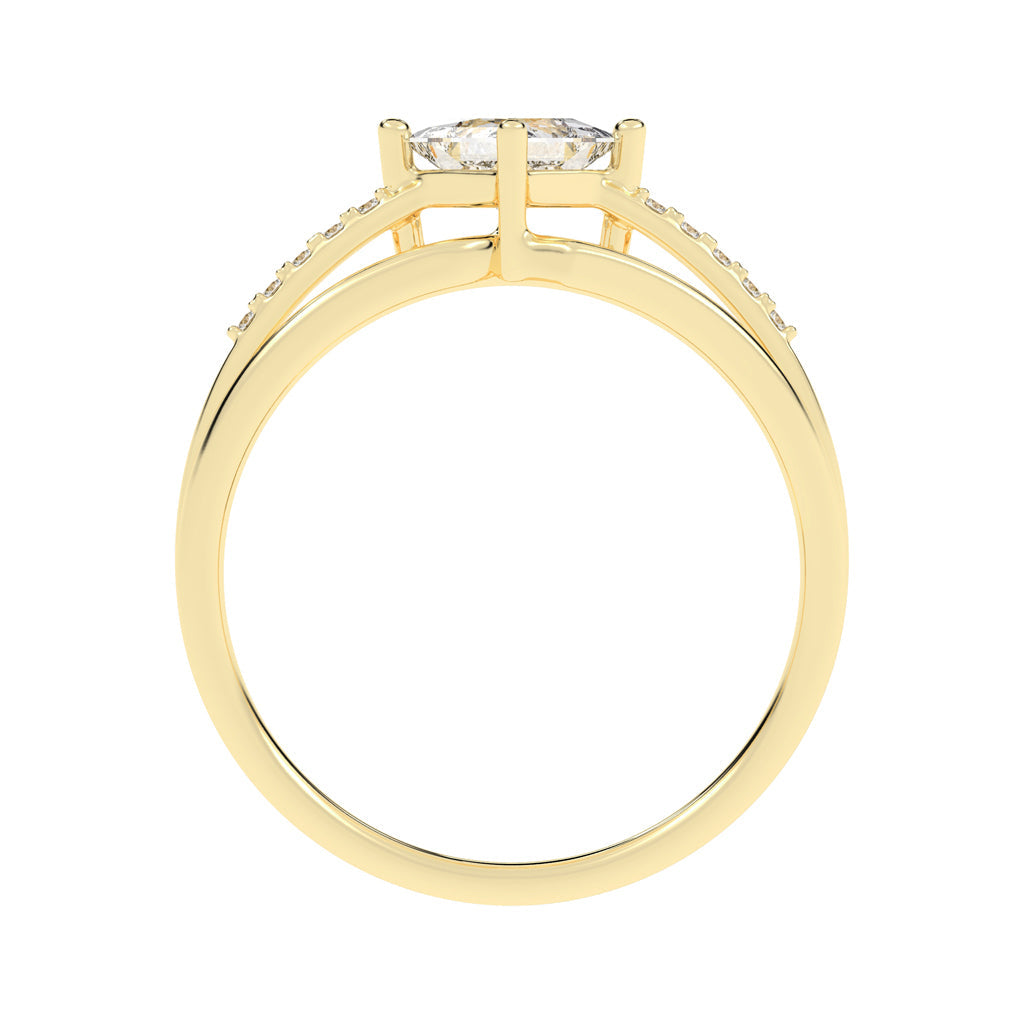 Emperia Split shank princess cut classic lab diamond ring