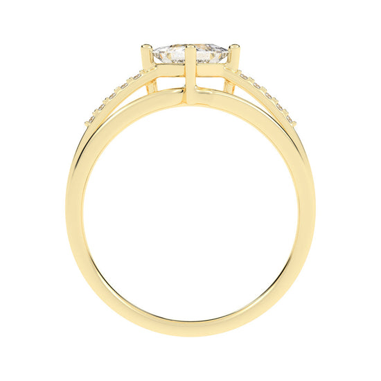 Emperia Split shank princess cut classic lab diamond ring