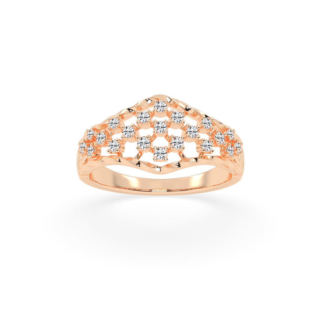 Rivelle four prong round cut classic lab diamond ring