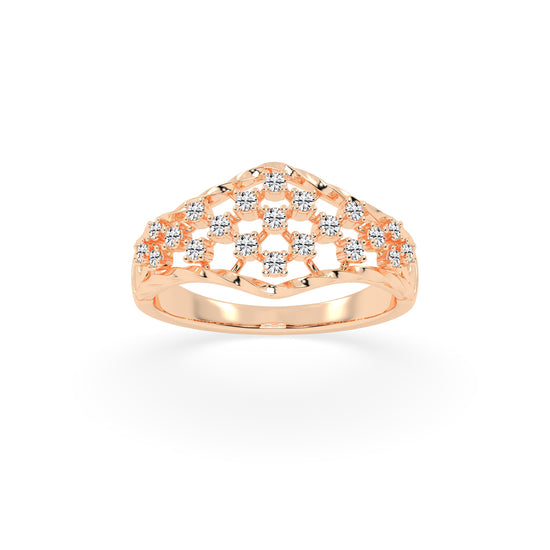 Rivelle four prong round cut classic lab diamond ring