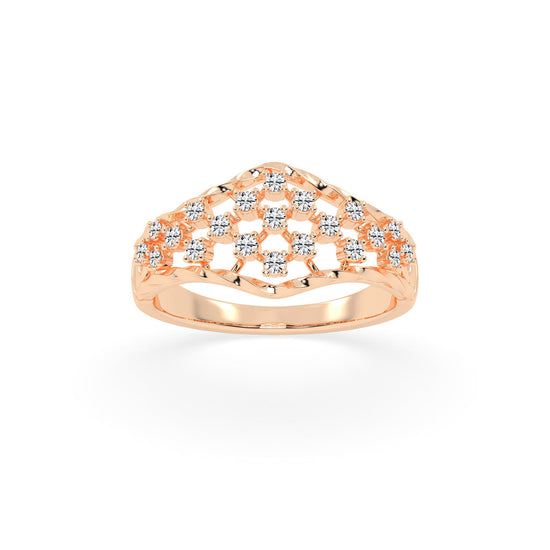 Rivelle four prong round cut classic lab diamond ring