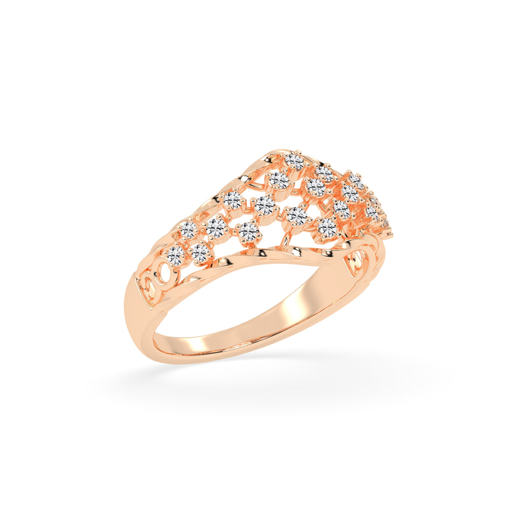 Rivelle four prong round cut classic lab diamond ring