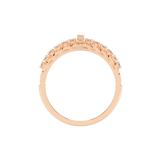 Rivelle four prong round cut classic lab diamond ring