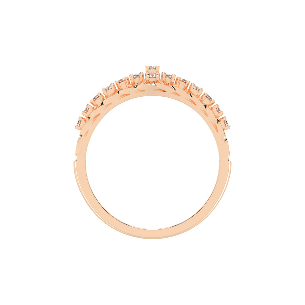 Rivelle four prong round cut classic lab diamond ring