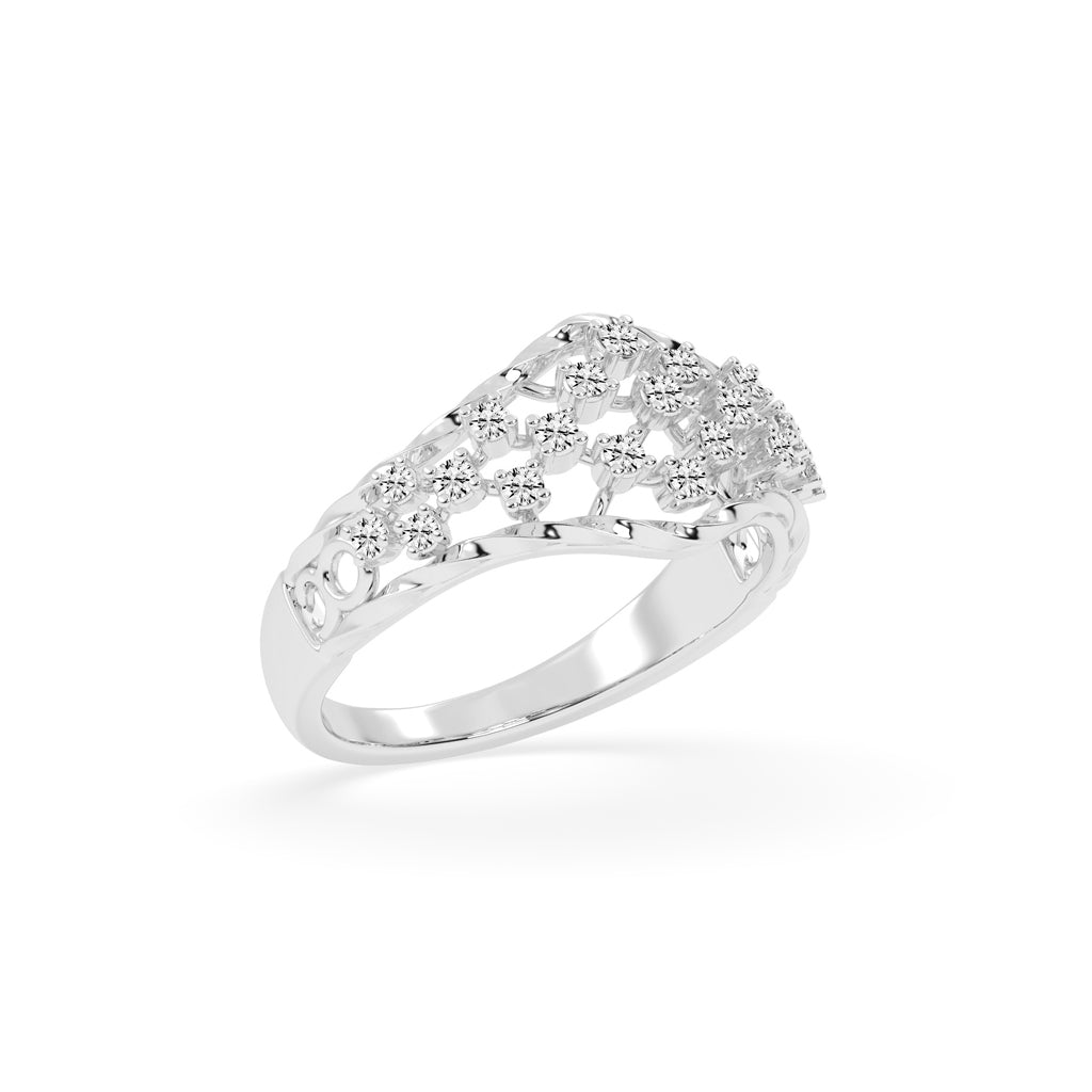Rivelle four prong round cut classic lab diamond ring