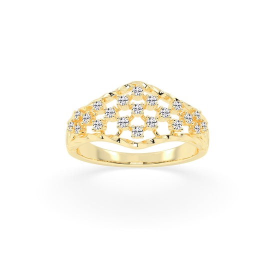 Rivelle four prong round cut classic lab diamond ring