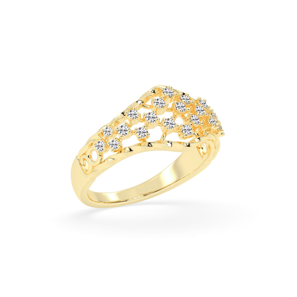 Rivelle four prong round cut classic lab diamond ring