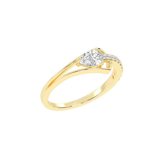 Celestia Curve – Teardrop Elegance Ring