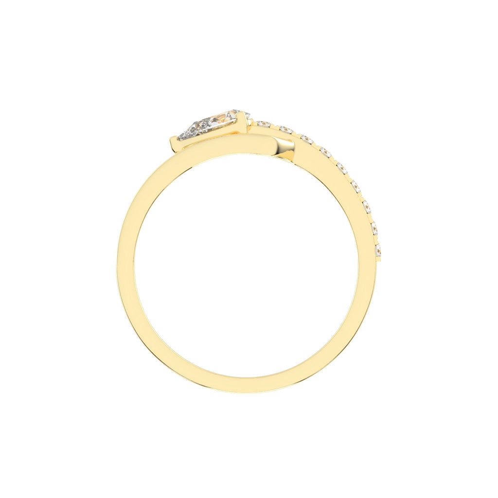 Celestia Curve  Teardrop Elegance Ring