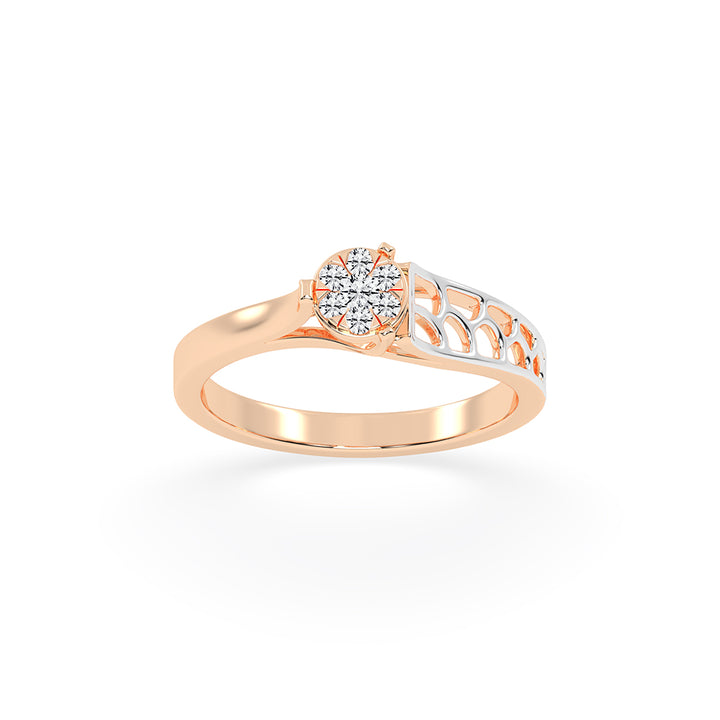 Delivoraine round cut delicate lab diamond ring