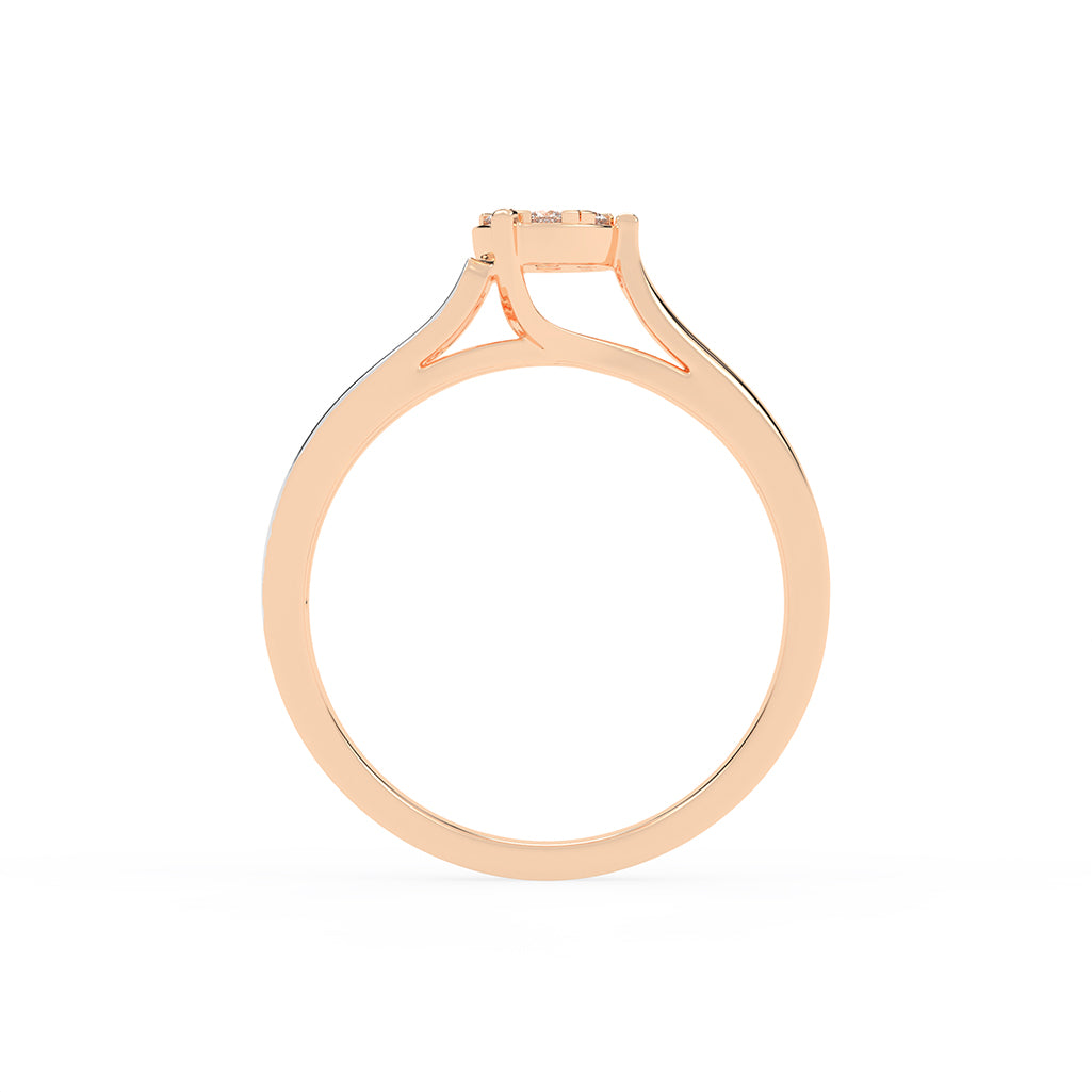 Delivoraine round cut delicate lab diamond ring