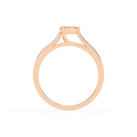 Delivoraine round cut delicate lab diamond ring