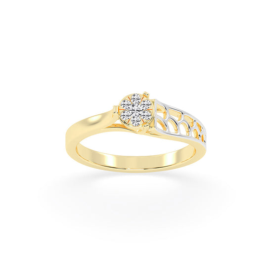 Delivoraine round cut delicate lab diamond ring