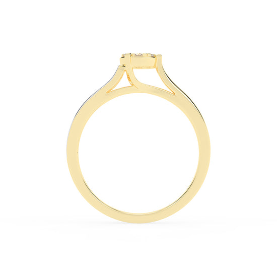 Delivoraine round cut delicate lab diamond ring