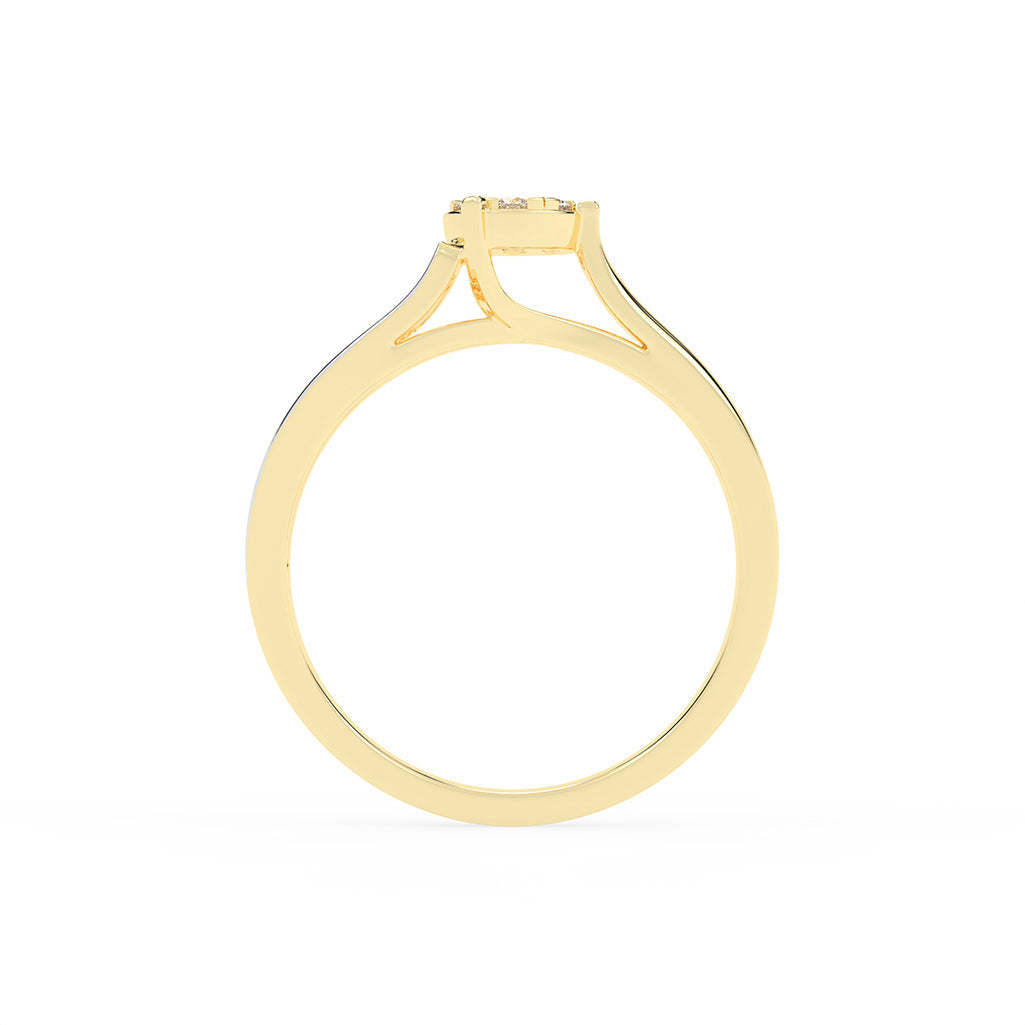 Delivoraine round cut delicate lab diamond ring