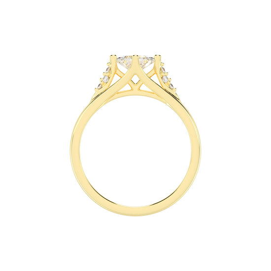 Divosia four prong Princess cut classic lab diamond ring