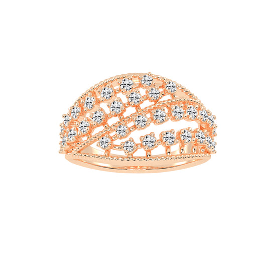 Veriana Queen style round cut classic lab diamond ring