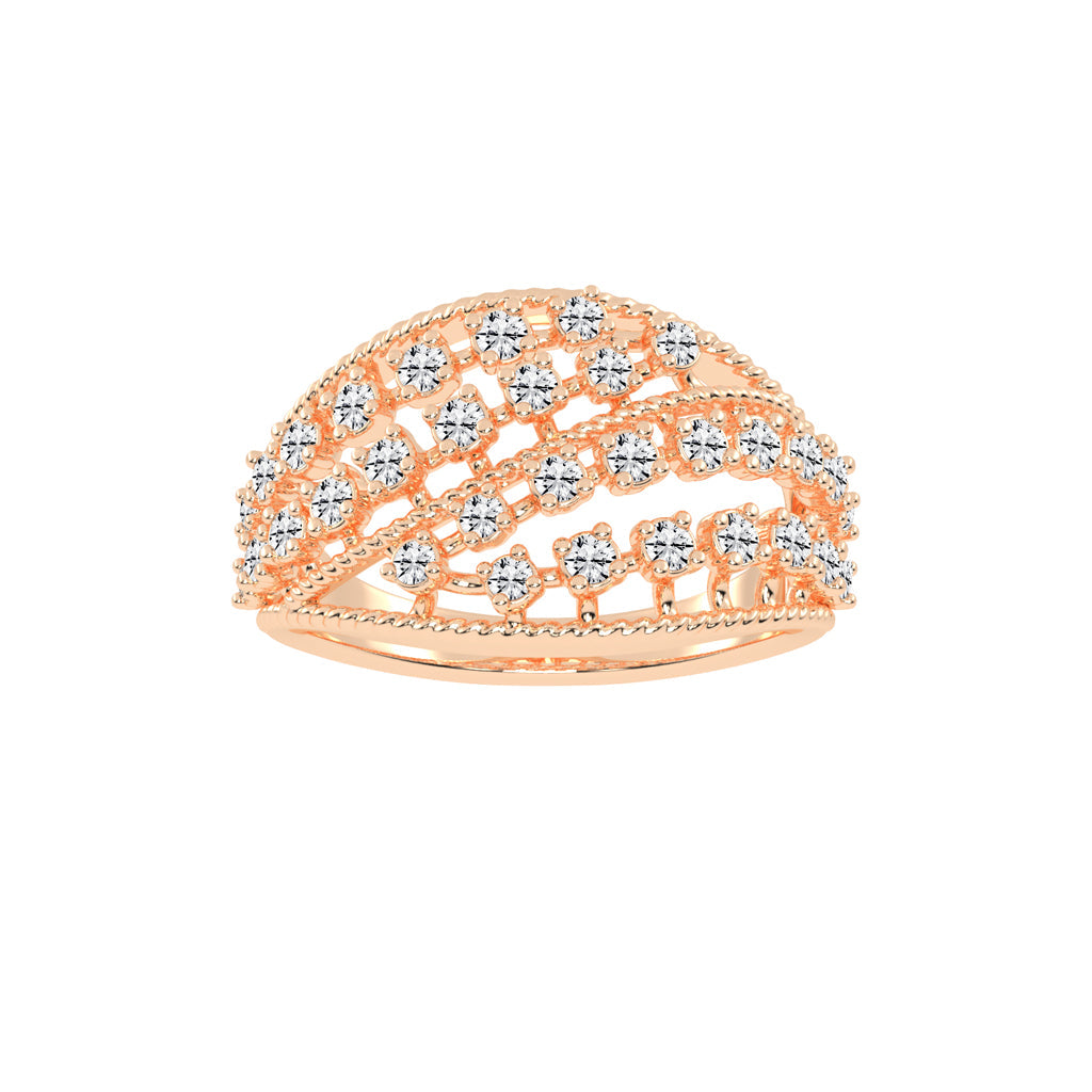 Veriana Queen style round cut classic lab diamond ring