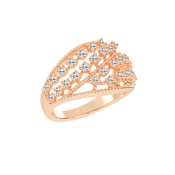 Veriana Queen style round cut classic lab diamond ring