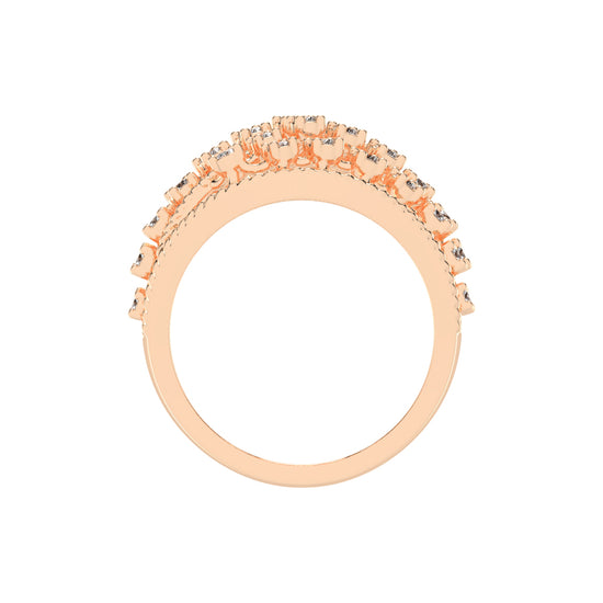 Veriana Queen style round cut classic lab diamond ring