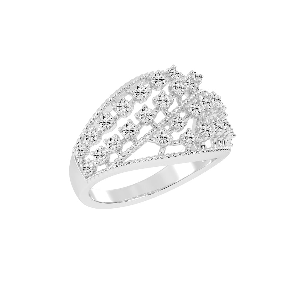 Veriana Queen style round cut classic lab diamond ring