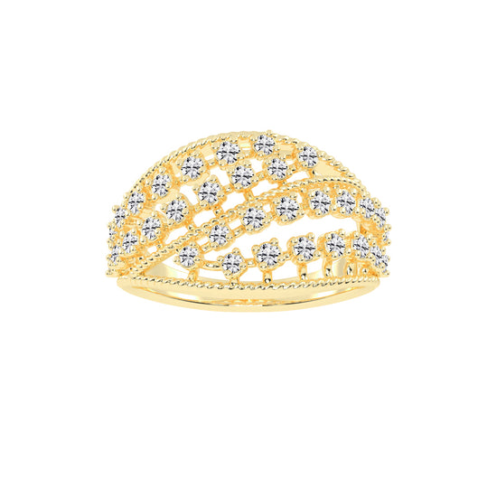 Veriana Queen style round cut classic lab diamond ring