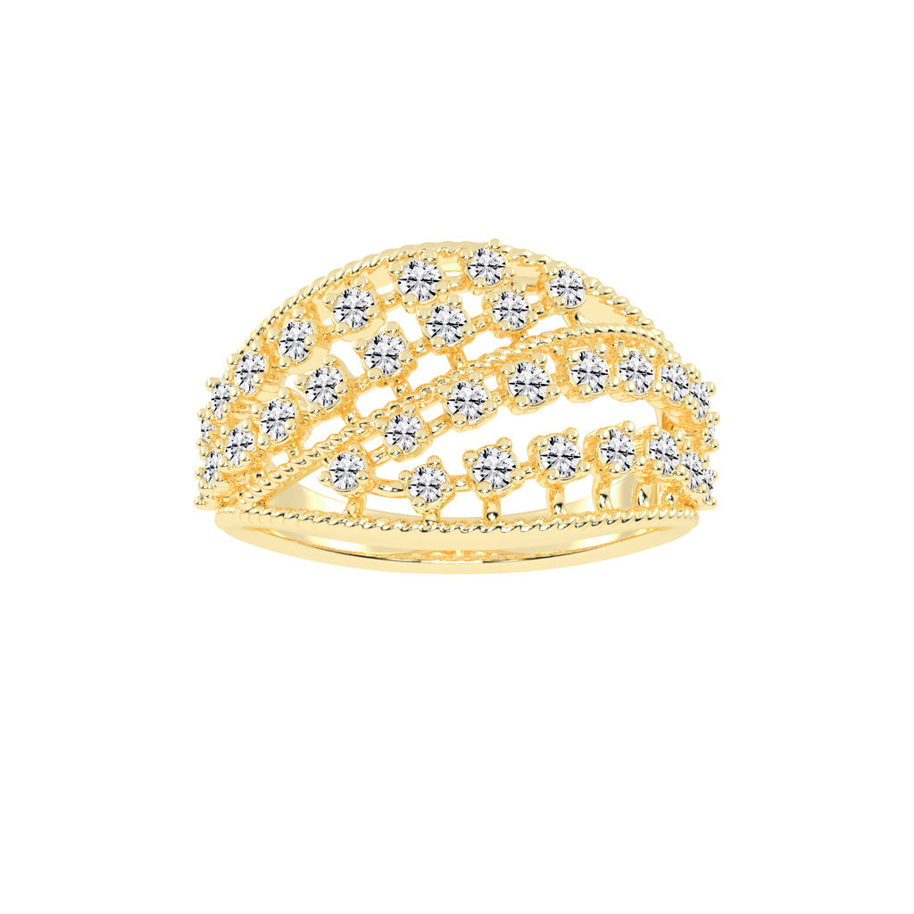 Veriana Queen style round cut classic lab diamond ring