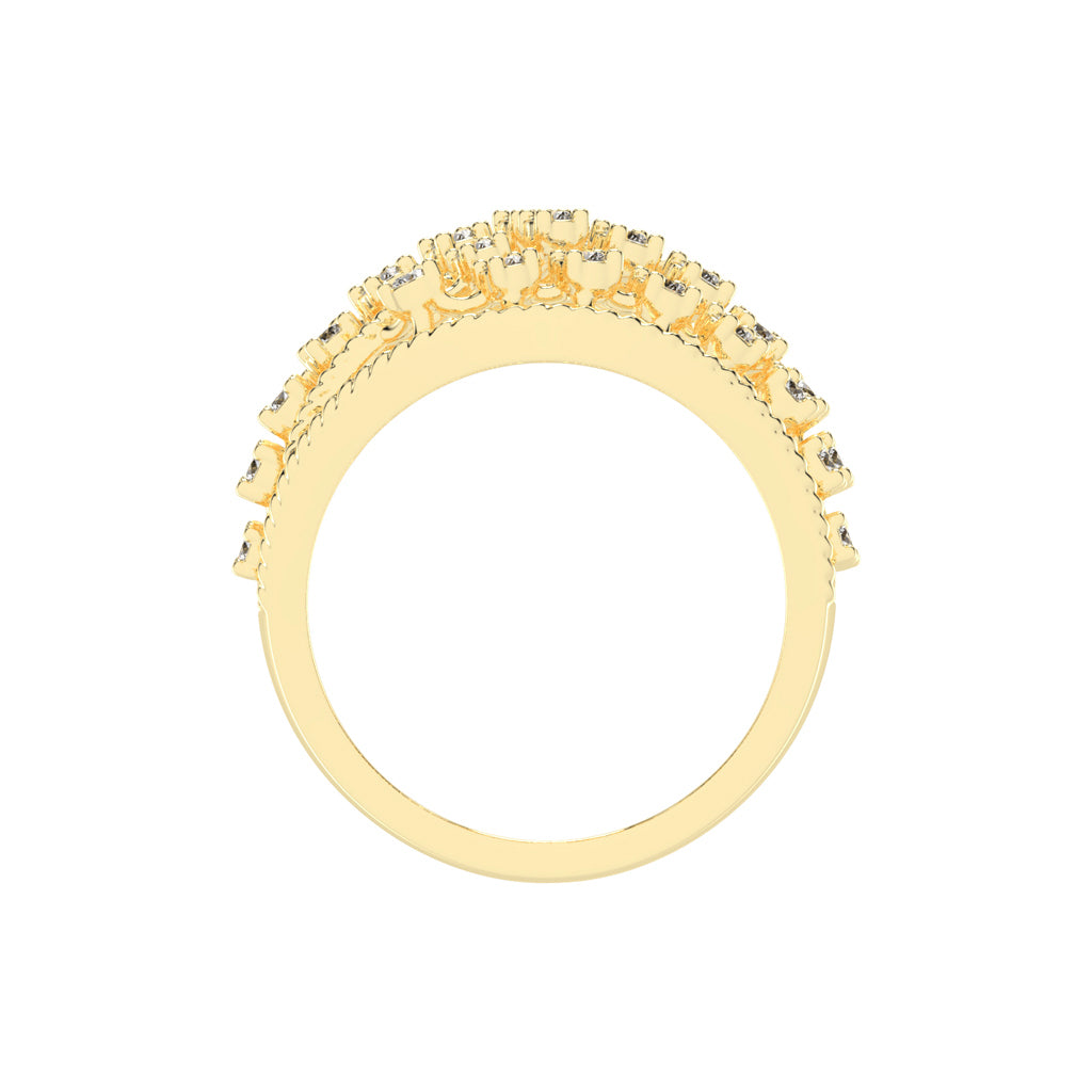 Veriana Queen style round cut classic lab diamond ring