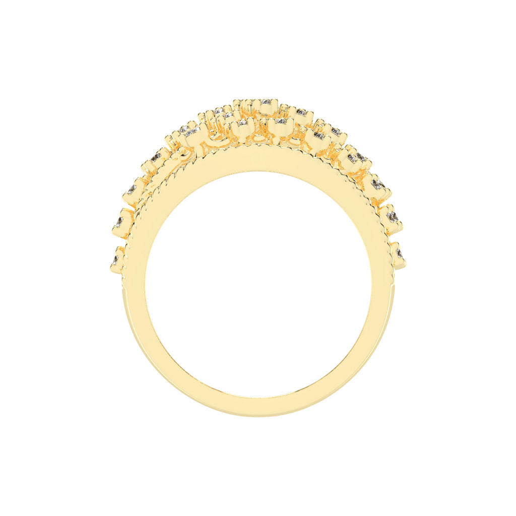 Veriana Queen style round cut classic lab diamond ring