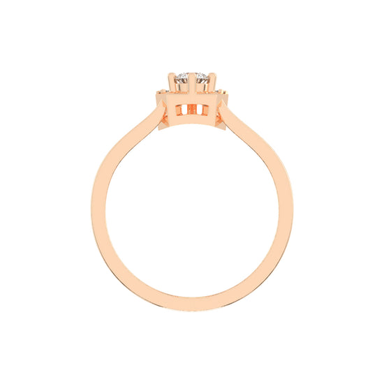 Delineura traditional round cut delicate lab diamond ring
