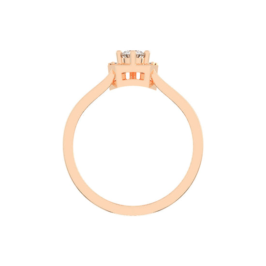 Delineura traditional round cut delicate lab diamond ring