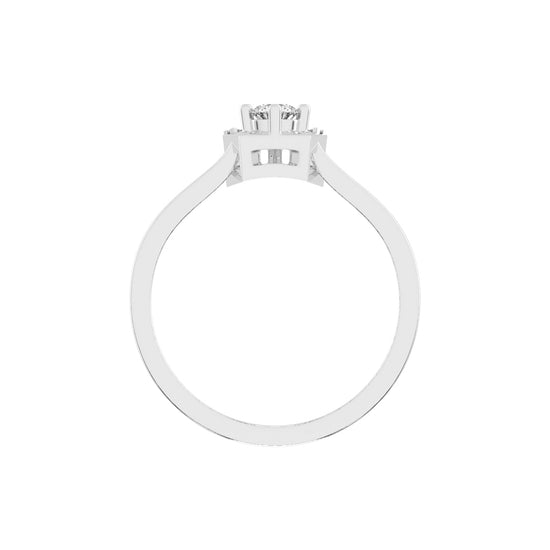 Delineura traditional round cut delicate lab diamond ring