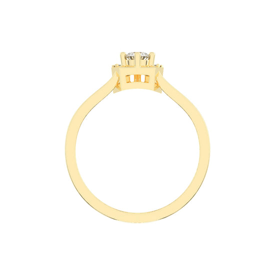 Delineura traditional round cut delicate lab diamond ring