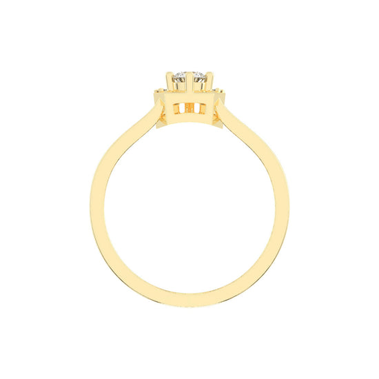 Delineura traditional round cut delicate lab diamond ring