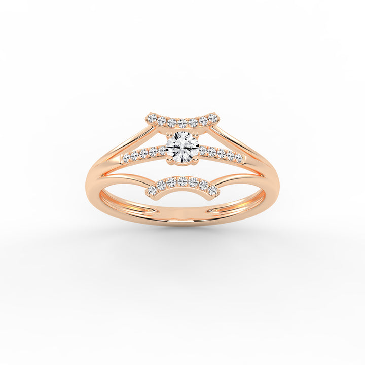 Zairos Split Shank Round Cut Classic Lab Diamond Ring