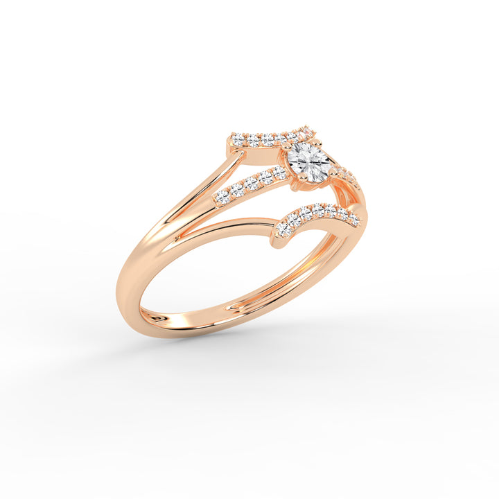 Zairos Split Shank Round Cut Classic Lab Diamond Ring