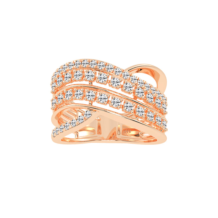 Seraphia Four Row Cocktail Lab Diamond Ring
