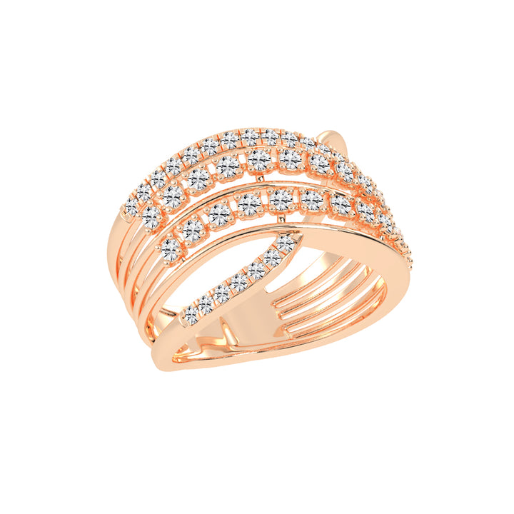 Seraphia Four Row Cocktail Lab Diamond Ring