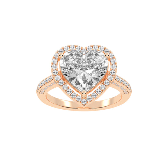 Luminous Heart Halo Ring