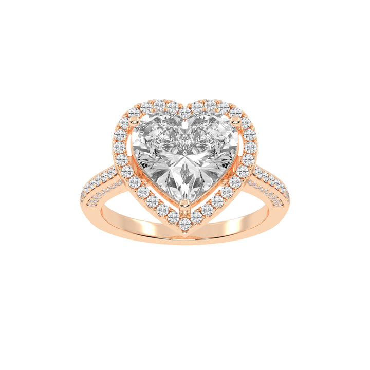 Luminous Heart Halo Ring